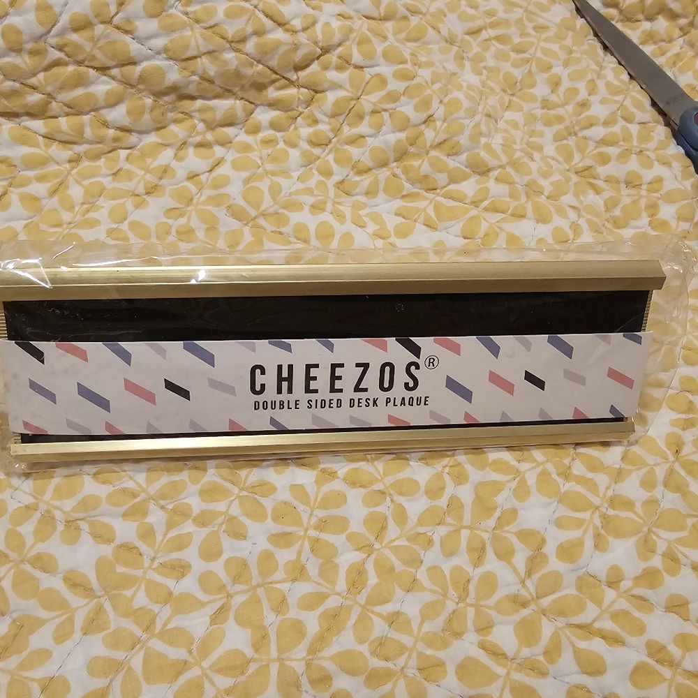 Cheezos Double Sided Desk Plaque